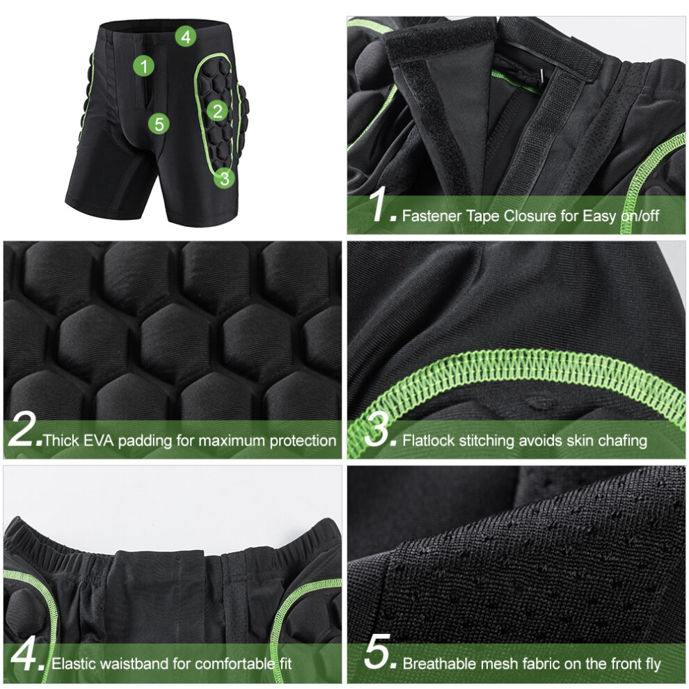 Men's Hip Butt Protection Padded Shorts Armor Hip Protection Shorts Pad For Snowboarding Skating Skiing Riding 5071324118936