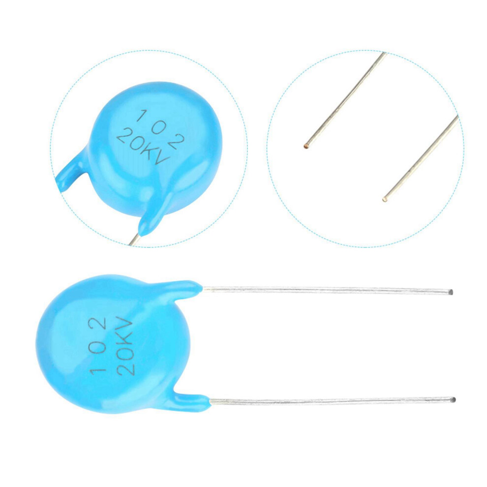 20Pcs 20Kv 1Nf 0.001Uf 1000Pf 102 High Voltage Ceramic Capacitor Kit 4911324119827