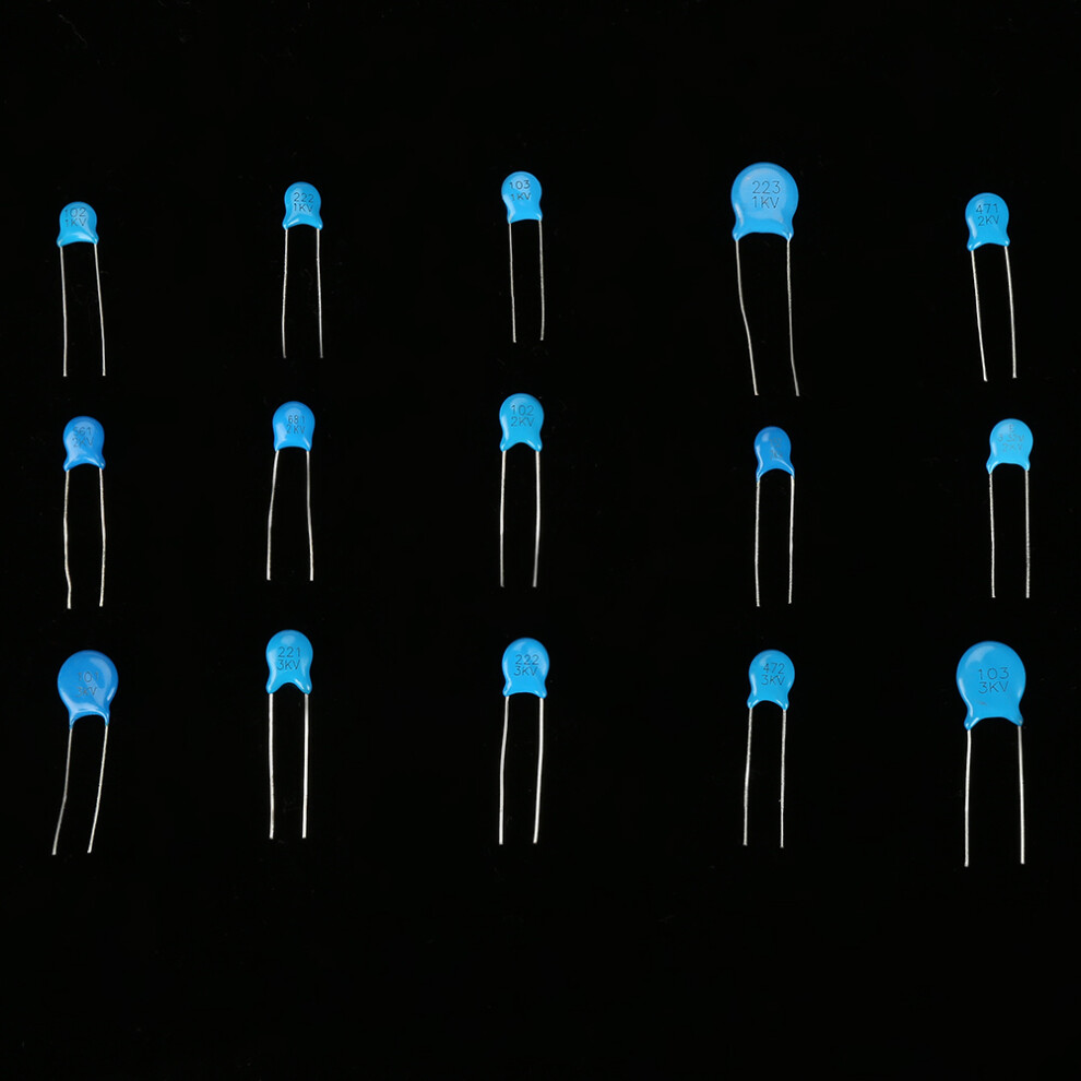 300Pcs 15 Values High Voltage 0.1Nf~22Nf Ceramic Capacitor Assorted Kit 3091324120045