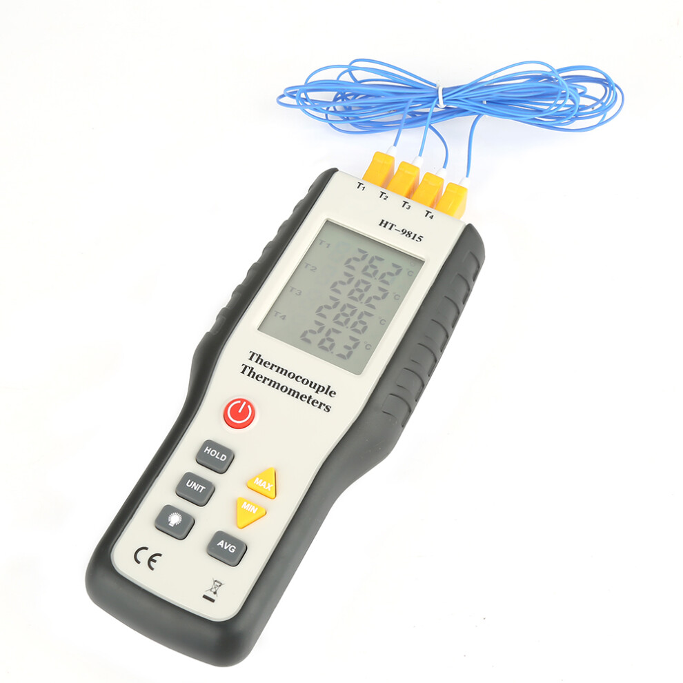 HT-9815 4-Channel K Type Digital Thermocouple Sensor Thermometer