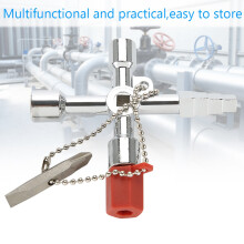 4 in 1 Multifunctional Universal Key Tool Cross Square Triangle for Electrical Control Cabinet