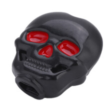 6 Stück schwarze Skull-Form Anzugsabdeckungen für Folk- & E-Gitarre