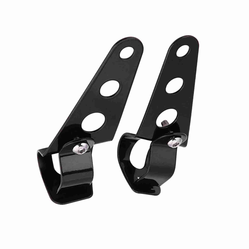 2Pcs Motorcycle Headlight Mount Brackets Fork Racer 28Mm-34Mm Fit For Honda Kawasaki (Black) Black 5061324124754