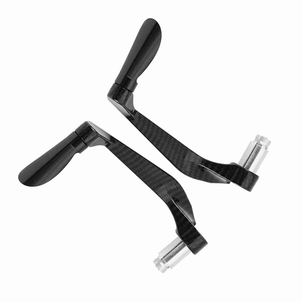 1 Pair of Carbon Fiber Motorcycle Brake Clutch Levers Handlebar Protect Guard(Black)