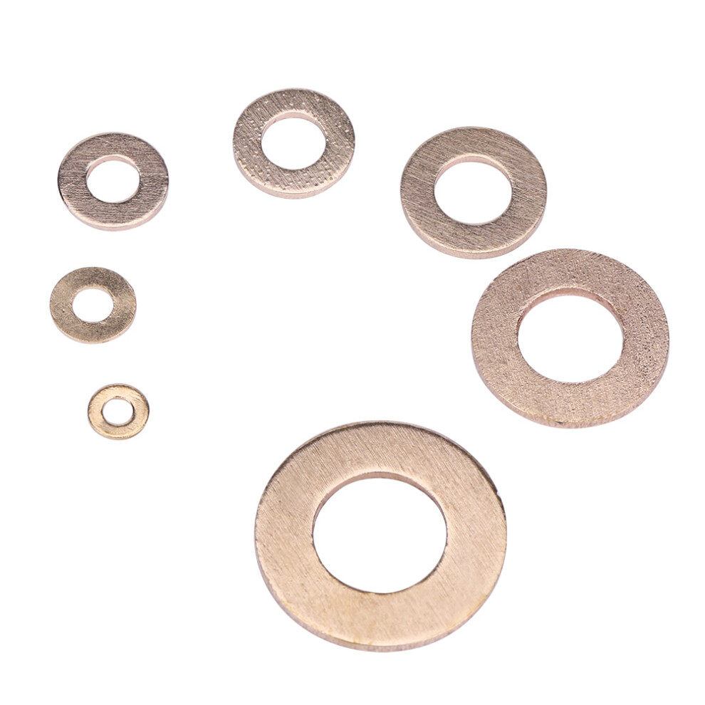 180Pcs Brass Flat Washer Assortment Set With Box M2/M2.5/M3/M4/M5/M6/M8/M10 4921324127050