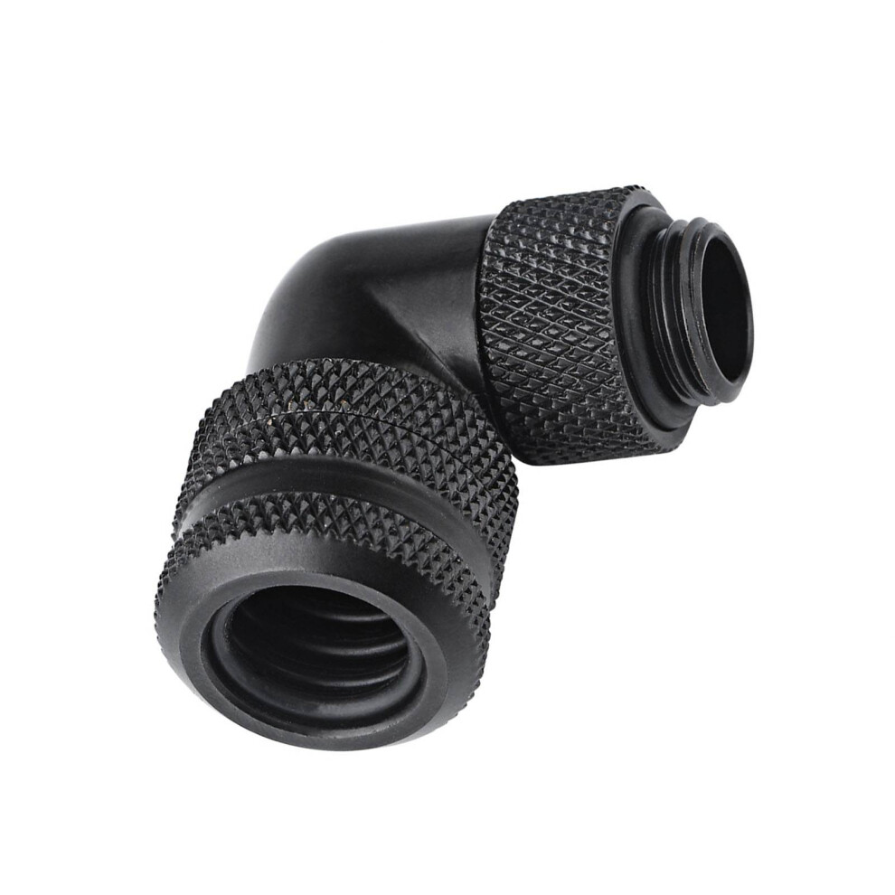 Pc Water Cooling Two Touch Fitting G1/4 Thread 90 Degrees Elbow Connector For 14Mm Tube Black 8381324126914