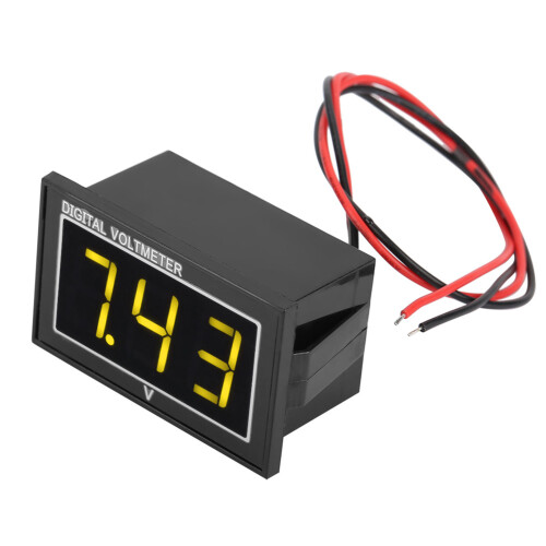 Wasserdichtes 0,56 Zoll LED DC-Voltmeter Panel Display 2,5-30V Gelb für Australien 1