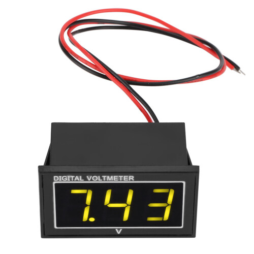 Wasserdichtes 0,56 Zoll LED DC-Voltmeter Panel Display 2,5-30V Gelb für Australien 2