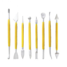 8pcs Cake Carved Group Fondant Cake Sugar Flower Sculpture Group Cake Decorating Pen Baking Diy Tools Mold Cak yellow