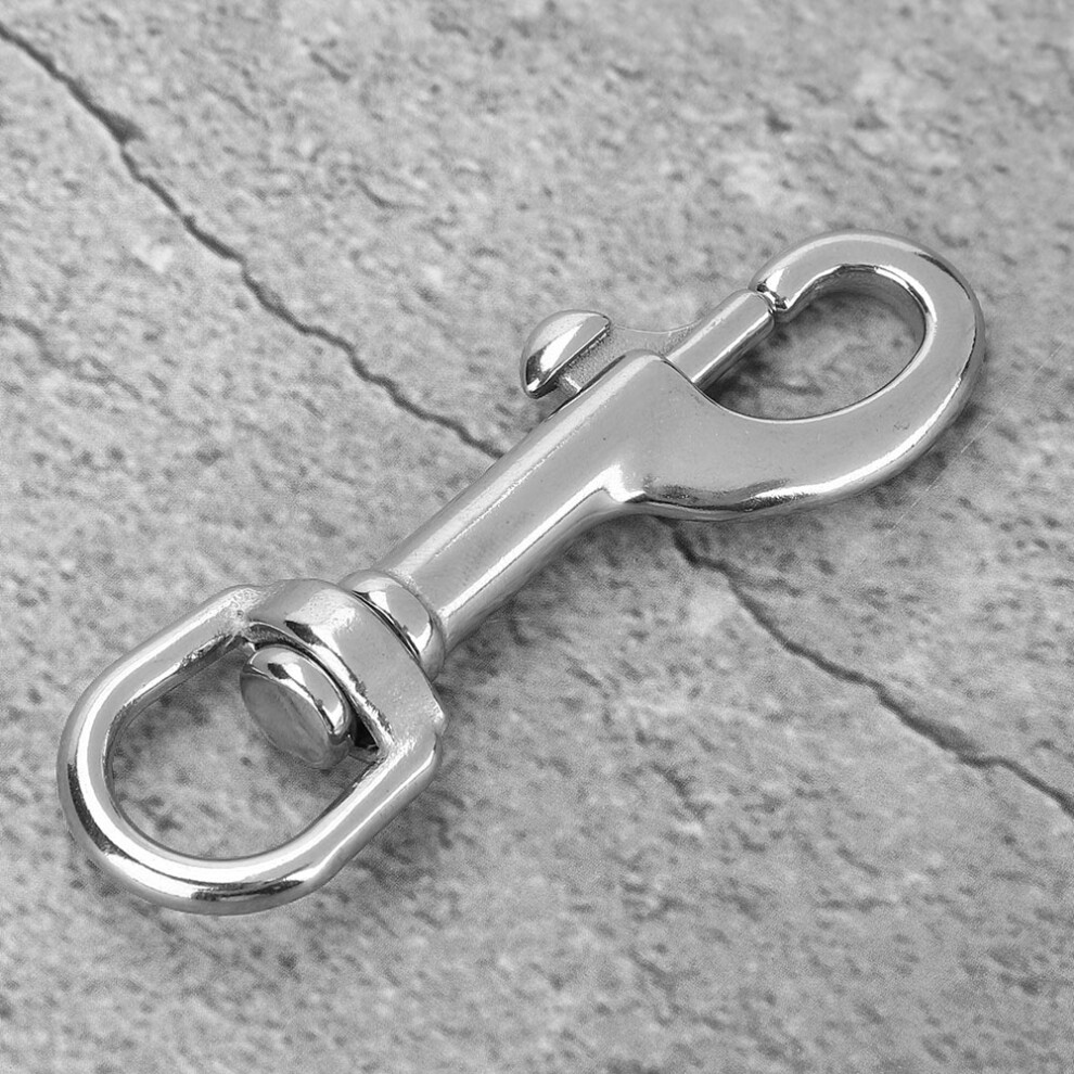 316 Stainless Steel Single Head Hook Swivel Eye Snap Scuba Diving Accessory (75Mm, White) 8731324127945