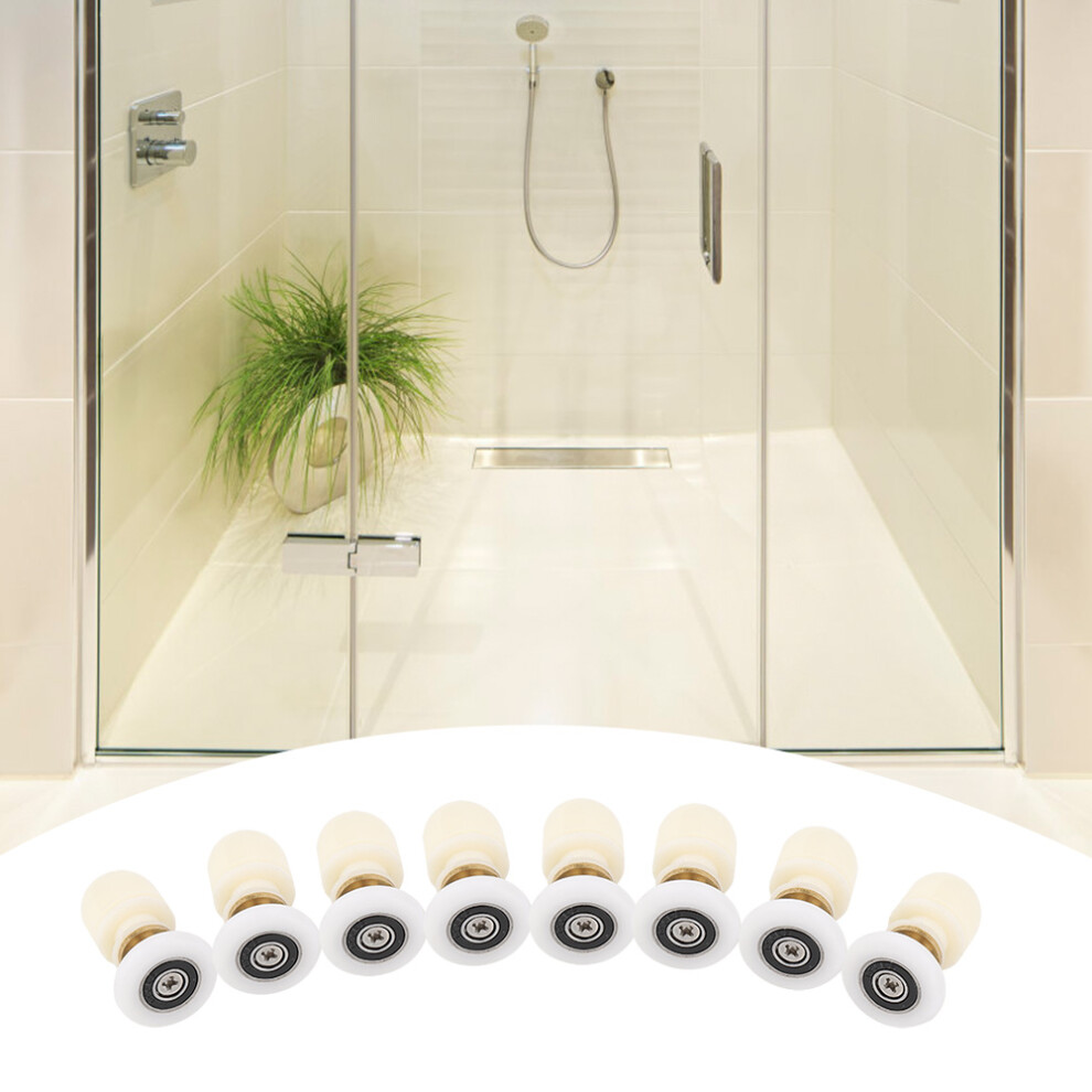 8Pcs Brass Abs Sliding Glass Shower Door Rollers Runners Pulleys Bathroom Doors Hardware (27Mm) 5081324127845