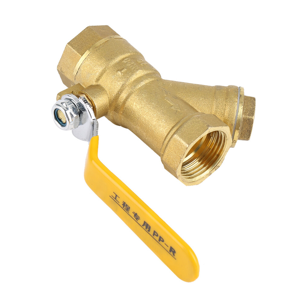 Y Type Brass Strainer Filter Ball Valve 3/4" Bspp Female Thread For Water Natural Gas 8491324128037