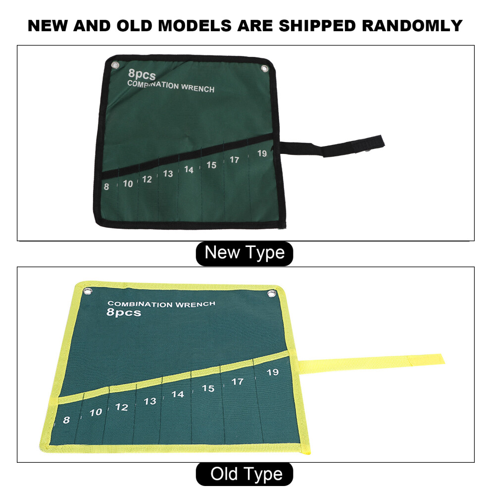 Multi Pocket Canvas Roll Up Tools Storage Bag Spanner Plier Wrench Holder Organizer (8 Pockets) 4611324128194
