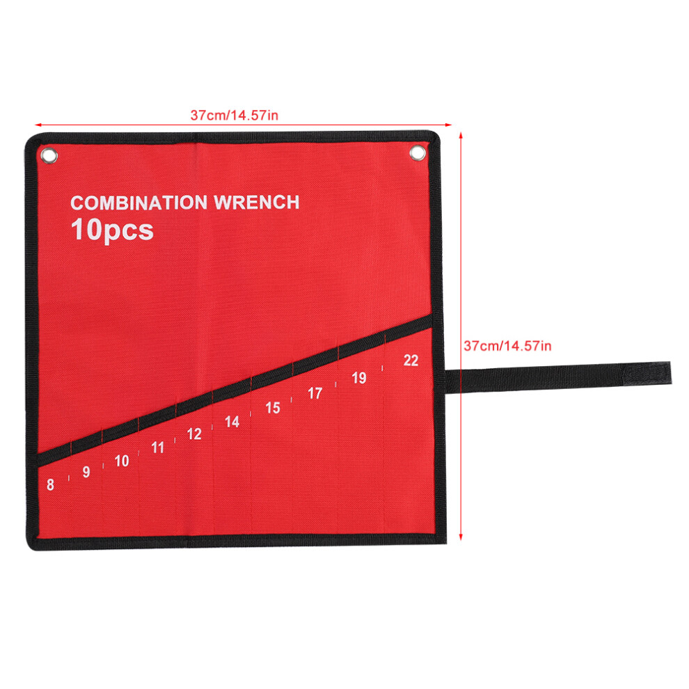 Multi Pocket Roll Up Tools Storage Bag Spanner Plier Wrench Holder Canvas Organizer(10 Pockets) 9441324128581