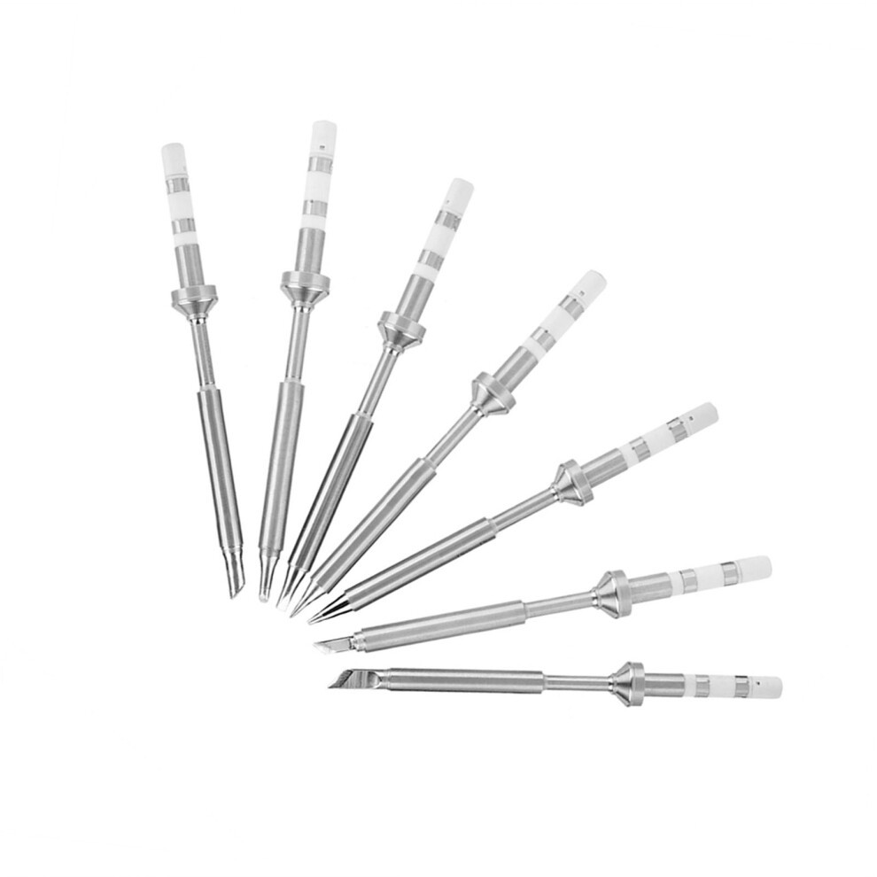 7Pcs Mini Stainless Steel Soldering Iron Tips Replacement For Ts100 Soldering Iron 7 Types 4391324128782