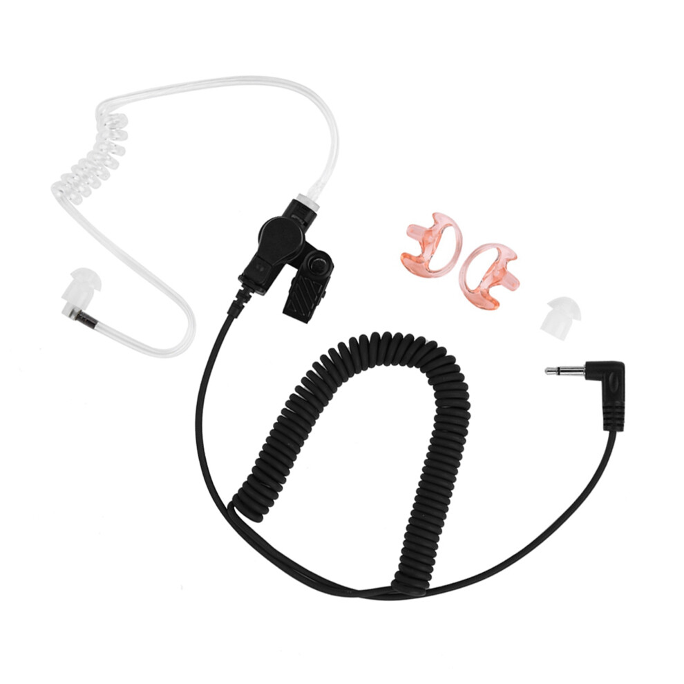 3.5Mm Universal Listen Only Acoustic Tube Earpiece Headset With Earmolds For Speaker Mic 4061324128432