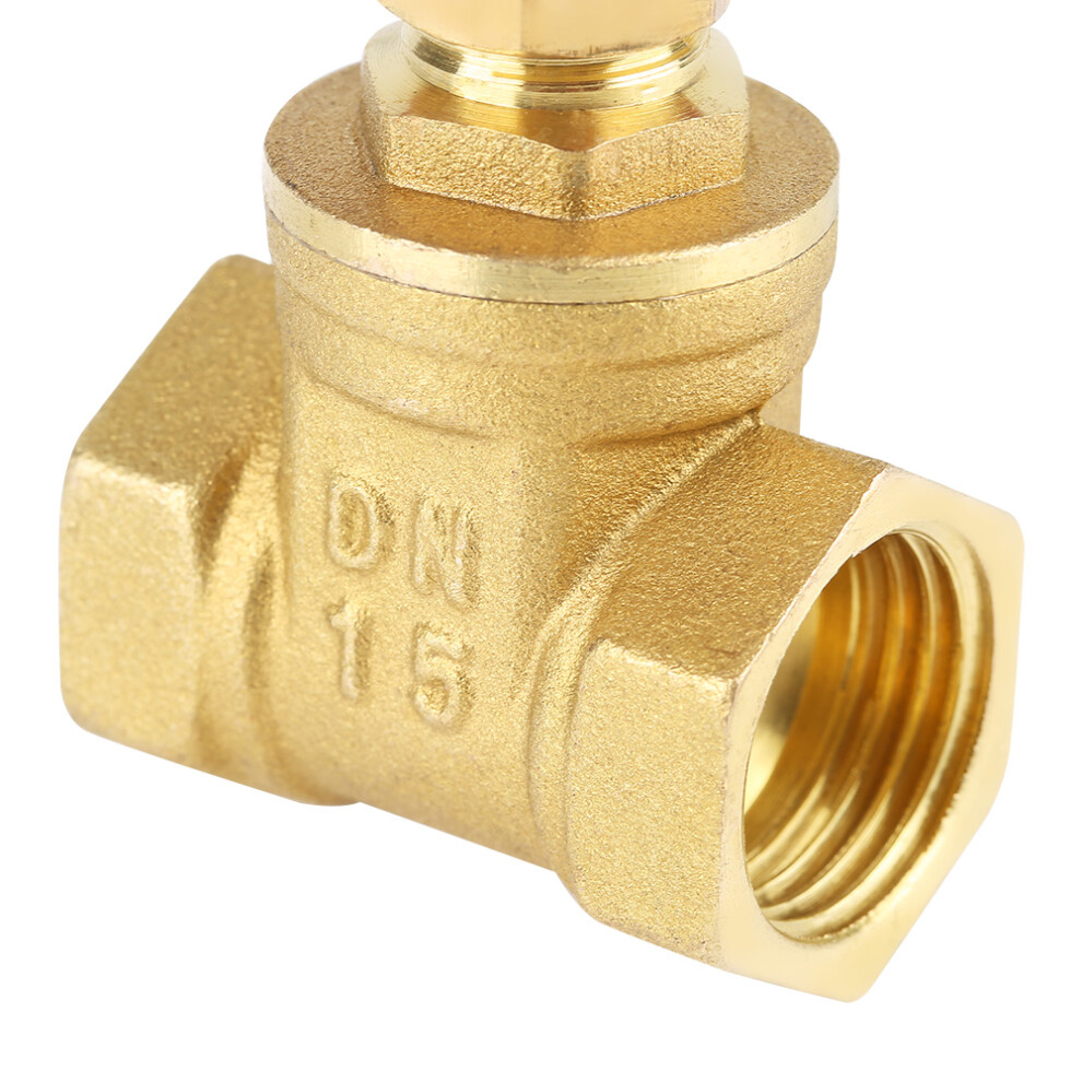 Dn15 Brass Gate Valve Bspp G1/2 Rotary Sluice Valve 232Psi For Water Oil Gas 9471324128878