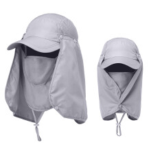 Outdoor Sport Hiking Visor Hat UV Guard Face Neck Cover Fishing Sun Protection Cap