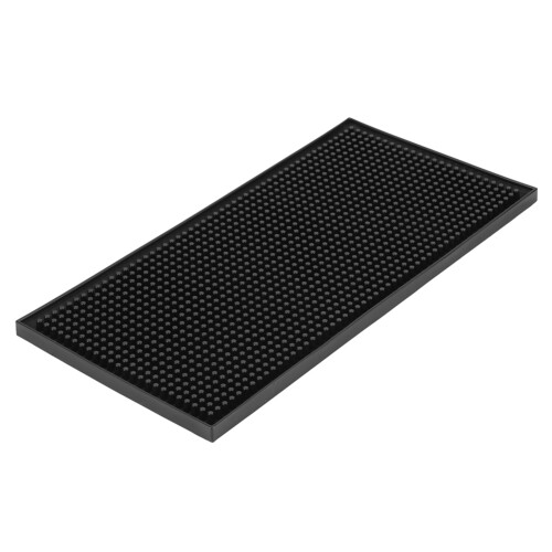 1pc Soft Black Color PVC Bar Mat Waterproof Coaster Kitchen Tool (#3) 1