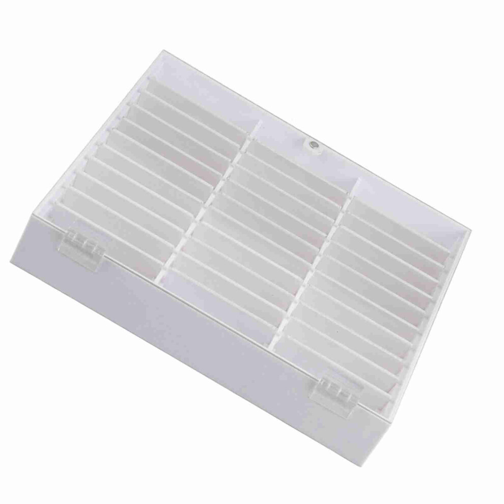 White Nail Art Decoration Container Empty Nail Tips Storage Box Fake Nail Display Case (White)