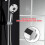 Digital Display Handheld Shower Head with 3-color Temperature Control LED Light 3 Spraying Mode 8