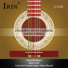 IRIN C105 6er Set Bunte Regenbogen-Saiten für Akustik- und klassische Gitarre