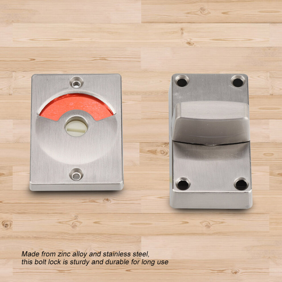 Door Bolt Lock With Vacant Engaged Privacy Indicator & Screws Bathroom Restroom Toilet Hardware 7891324132644