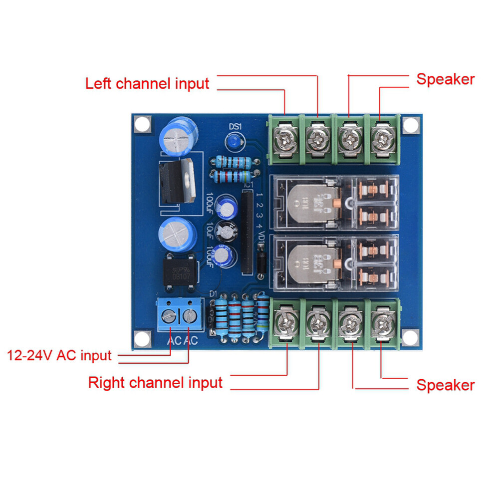 7812+Upc1237 Speaker Protection Relay Module Board 12Â24V 7601324132342