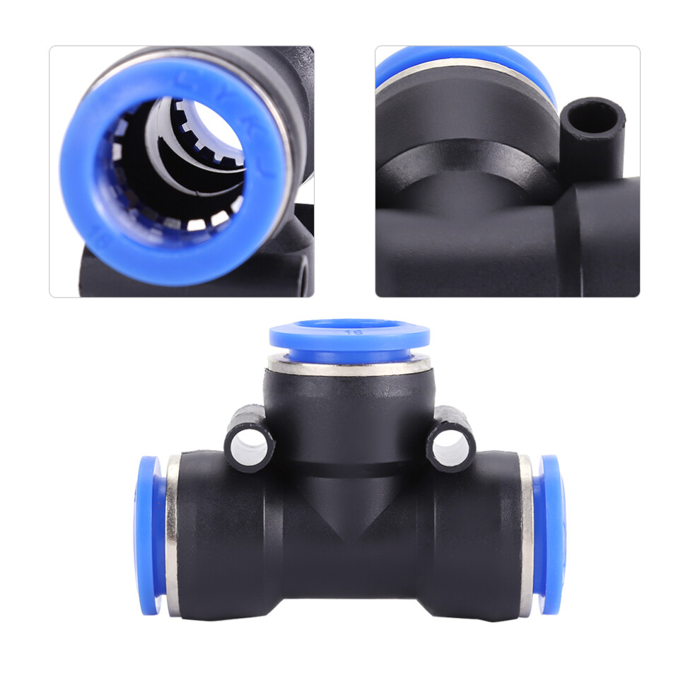 35Pcs Od 4/6/8/10/12/14/16Mm Air Hose Pneumatic 3 Way Tee Union Connector Quick Fittings 7901324133746