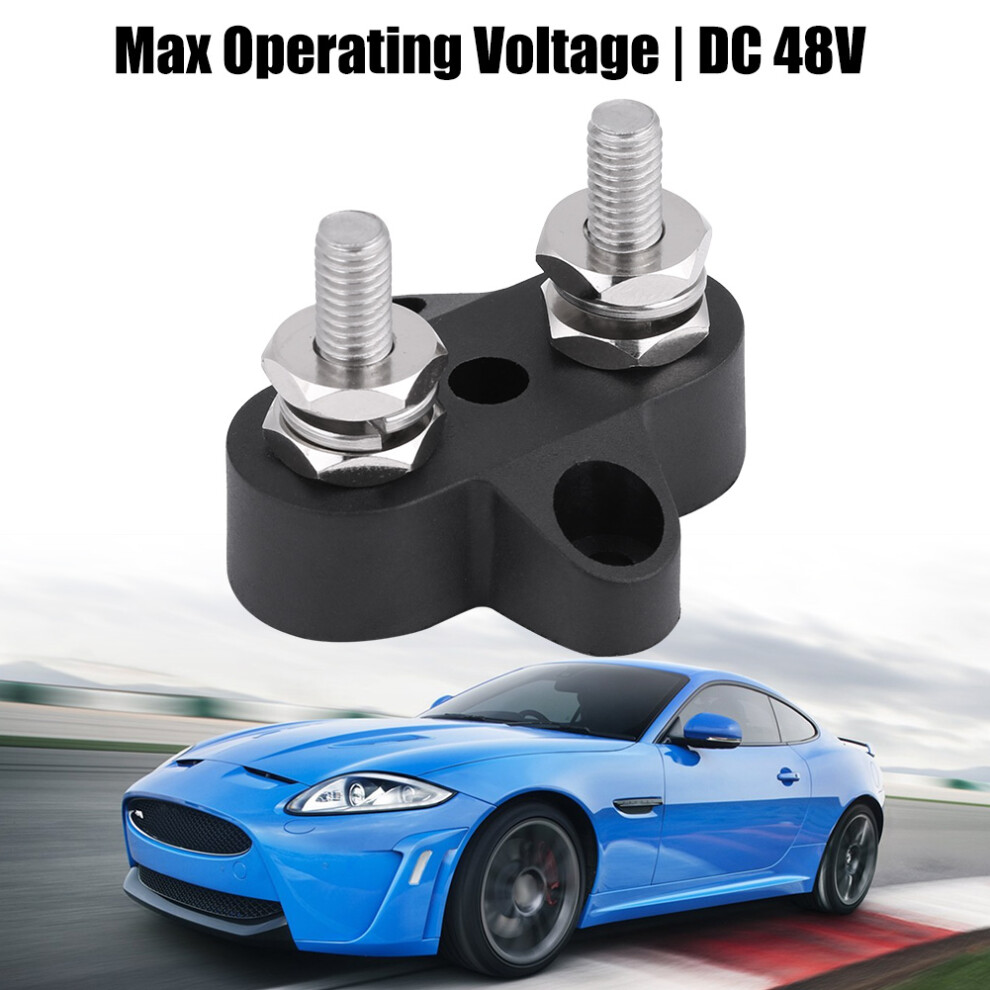 M6 Bus Bar Power Terminal Block Dual 48V Heavy Duty Positive Power Distribution 2 Studs 3551324133907