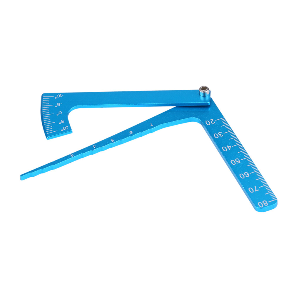 Rc Accessory Adjustable Ruler Adjusting Height And Wheel Rim Camber Tool Blue 4371324133672
