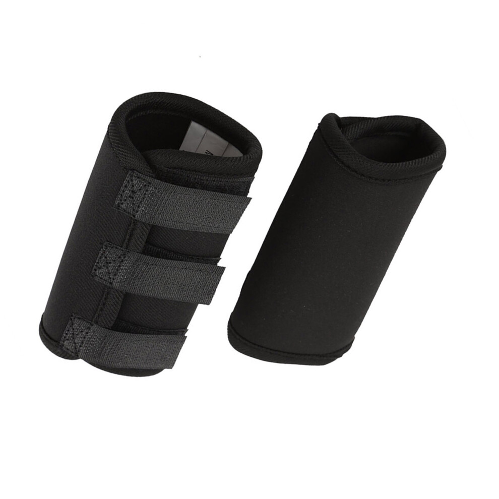 Black 1 Pair Of Dog Front Legs Brace Knees Protector Pet Surgical Injury Bandage Wrap(, M)