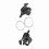 1 Pair Triple Speed Bicycle Gear Shift Derailleur Left/Right Shifter (3x8Speed) 15