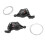 1 Pair Triple Speed Bicycle Gear Shift Derailleur Left/Right Shifter (3x7Speed) 1