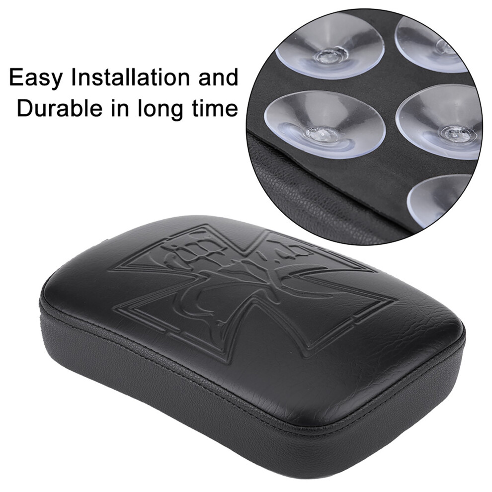 Motorcycle Suction Cup Rear Pillion Passenger Pad Seat For Bobber Chopper (#3) 4041324137818