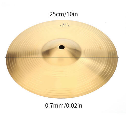 IRIN Durable Brass 10in Splash Cymbal Musical Instrument Accessory for Drum Set 2