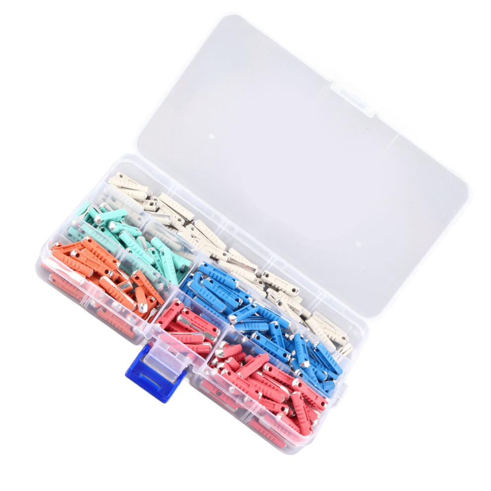 200Pcs Multicolor Torpedo Shaped Car Fuses Assortment Kit For European Old Style Cars 7891324137939