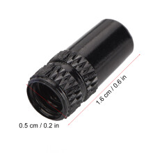 10Pcs Bike Bicycle Aluminum Alloy Tire French Valve Protective Stem Cap(Black)
