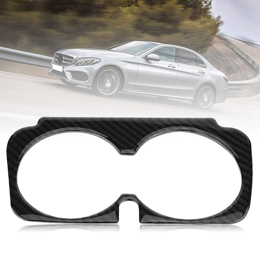 Carbon Fiber Car Cup Holder Trim Sticker For Mercedes Benz C Class W205 C180 Glc Classic Style 7651324139131