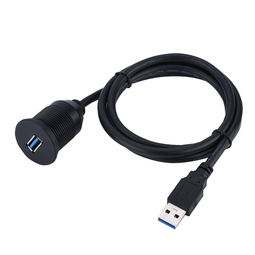 Usb 3.0 Mount Cableusb Extension Flush, Dash, Panel Mount Cable, For Car, Boat, Motorcycle (1M) 8011324141241
