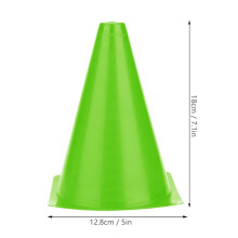 6 Stück grüne Soccer-Trainingshütchen, 18 cm Kunststoffmarkierer für Fußballübungen