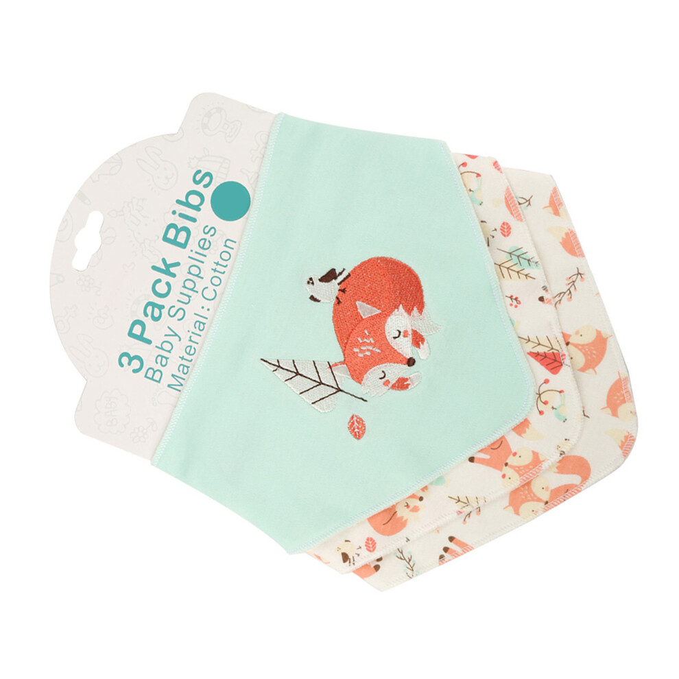 Insular Comfortable Cotton Newborn Baby Bib Little Girls Boys Birthday Party Gifts (Fox)
