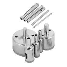 Diamantbeschichtetes Kernbohrerset 10 Stück 3-50mm für Fliese Keramik Glas Porzellan
