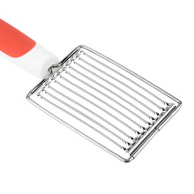 Edelstahlschneidemaschine für Aufschnitt, 24,5 cm weicher Lebensmittelschneider für Schinken, Tomaten, Eier (Orange)