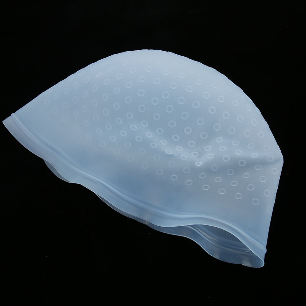 Hair Silicone Gel Cap Dye Hair Coloring Cap Highlighting Cap Hair Styling Tool with Hook (Blue)