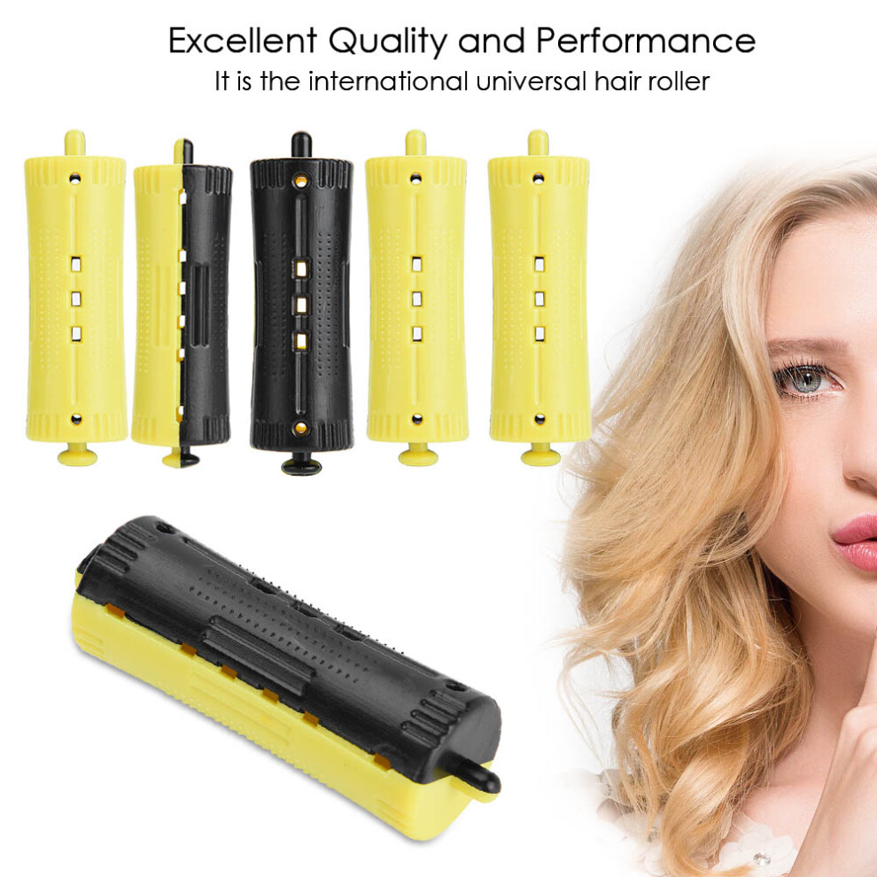 6Pcs Hair Rollers Wave Heat Perm Rod Hair Clip Curlers Hairdressing Tool with Rubber Band #2