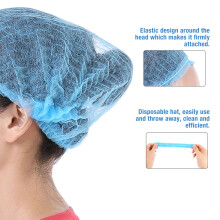 Einweg-Nicht-Vlies Haarhaube 100 Stück Blau Staubschutz-Duschhaube für Salons