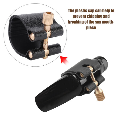 PU Ligature Fastener with Plastic Cap for Clarinet Bakelite Mouthpiece Durable 2