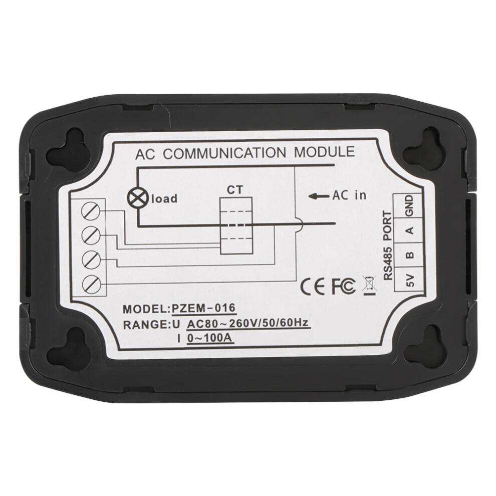 Peacefair 100A Voltage Current Power Factor Frequency Energy Meter ( 1*Meter 1*Open Type Ct) 7631324153337