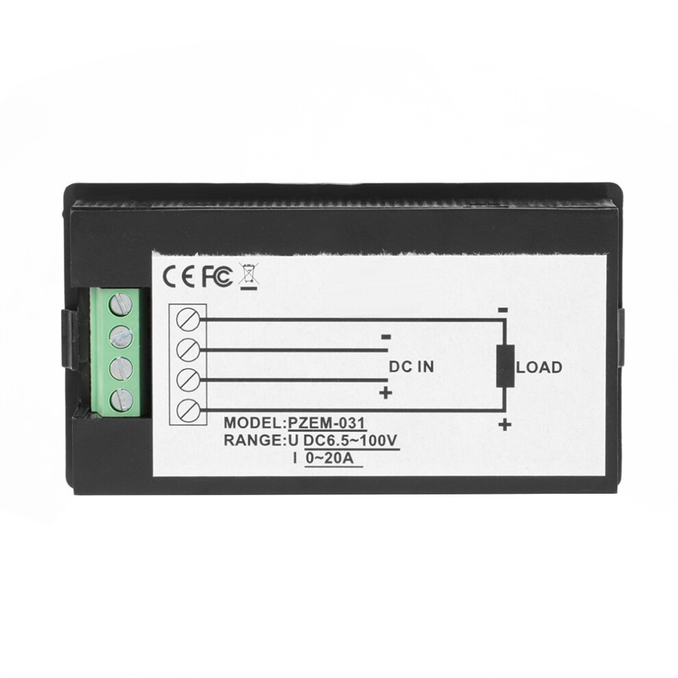 Peacefair Pzem-031 Dc 6.5-100V Lcd Digital Electric Power Energy Voltage Current Meter 9421324153097